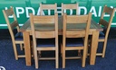 Quality set 6 x Oak Slat Back Dining Chairs