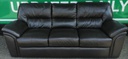 Quality Dark Brown Leather Three Seater Sofa