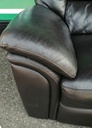 Quality Dark Brown Leather Three Seater Sofa