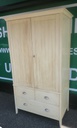 SOLID WOOD SHABBY CHIC PAINTED WARDROBE