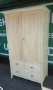 SOLID WOOD SHABBY CHIC PAINTED WARDROBE