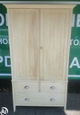 SOLID WOOD SHABBY CHIC PAINTED WARDROBE