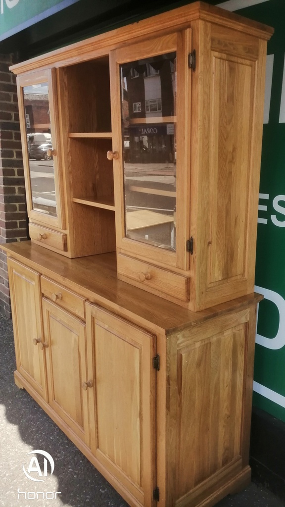 LOVELY PART GLAZED OAK DRESSER