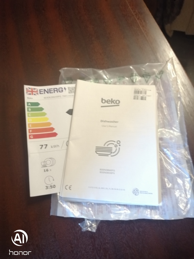 Beko BDEN38640FG 60cm Freestanding Dishwasher-Graphite