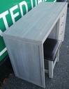 Four Drawer Grey Dressing Table / Desk With Stool