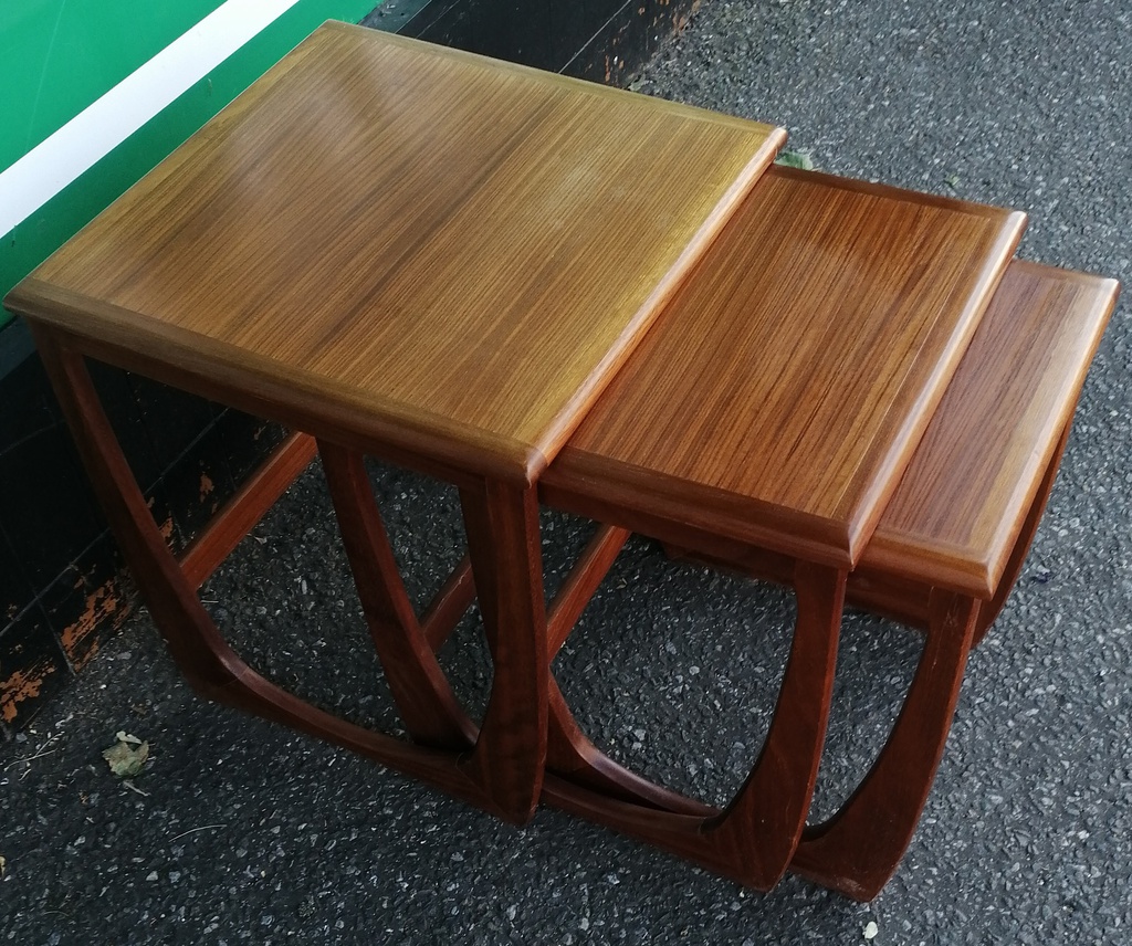 Retro Teak Style  Nest of Three Tables
