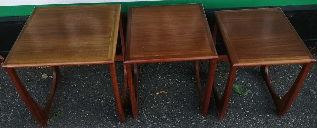 Retro Teak Style  Nest of Three Tables