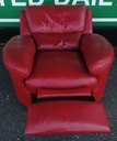 QUALITY RED LEATHER ELECTRIC RECLINER ARMCHAIR