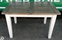 Rustic reclaimed wood extending dining table