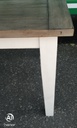 Rustic reclaimed wood extending dining table