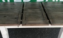 Rustic reclaimed wood extending dining table