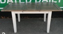 Rustic reclaimed wood extending dining table