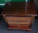 Pair of large dark wood bedside chests