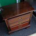 Pair of large dark wood bedside chests