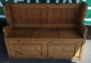 Lovely Rustic Pine Storage Bench