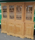 Quality large solid pine glazed display unit