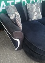 Large DFS Black  Toned Three Seater CHAISE-END SOFA