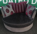 Grey Toned DFS Cuddle Swivel Chair