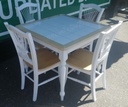 Neat Tile Top Table and Four Chairs