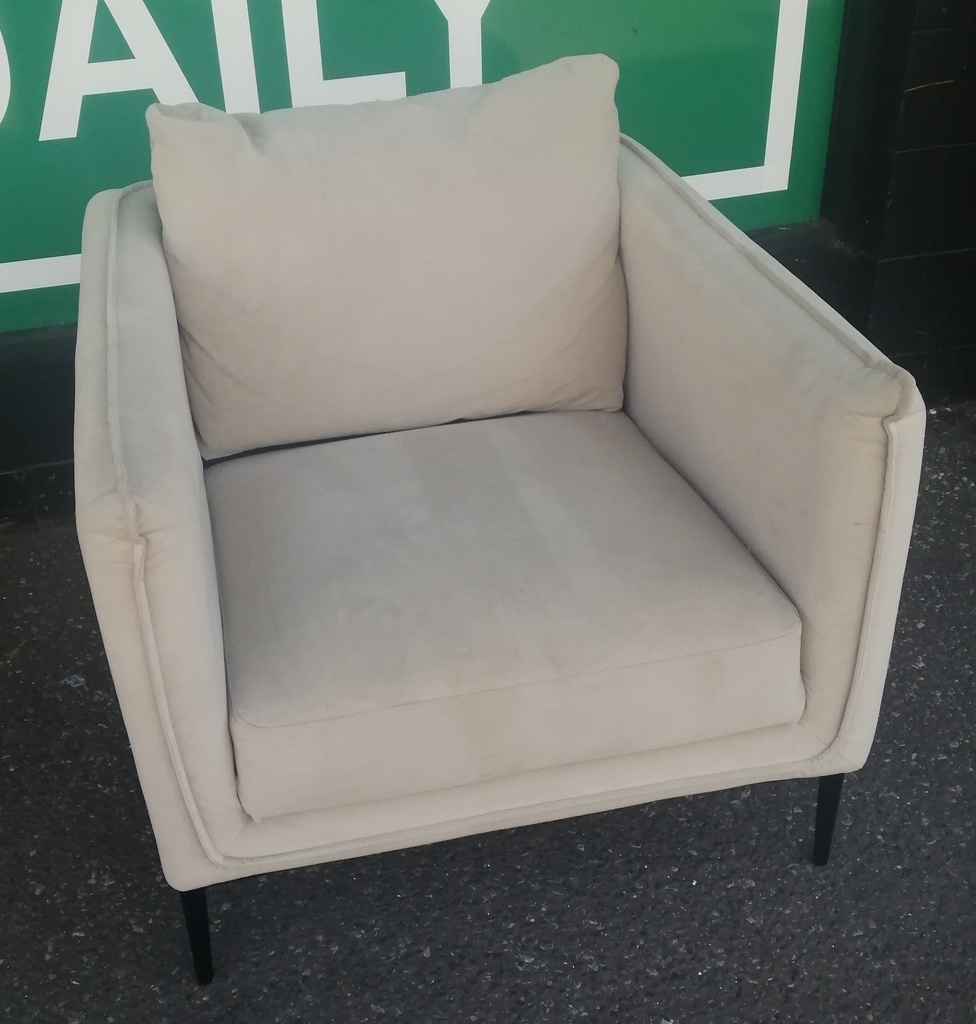 lovely modern designer cream armchairs