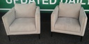 lovely modern designer cream armchairs