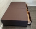 3ft6" brown toned Two Drawer Divan Base