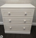 ALSTONS White three Drawer Chest