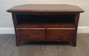 Great dark wood corner tv stand