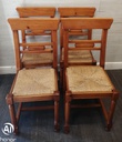 SET OF FOUR BACK DINING CHAIRS