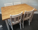 Shabby Chic Off White Table &amp; Four Chairs