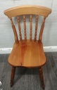 Single Pine Back Dining Chair