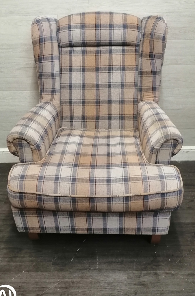 Sherlock Holmes Style High Back Armchair