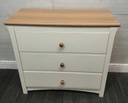 ALSTONS Cream Three Drawer Chest