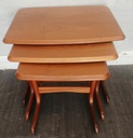 Retro Style Teak Nest of Three Tables