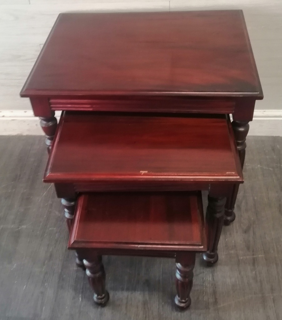 Nest of Three repro mahogany Tables