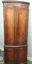 Quality Repro Mahogany Corner Drinks Cabinet