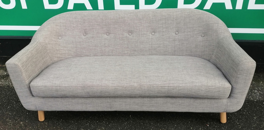 NEAT TWO SEATER GREY SOFA