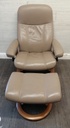 STRESSLESS Leather Recliner Chair with Footstool