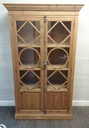 STUNNING RUSTIC PINE GLAZED FRONTED DISPLAY UNIT