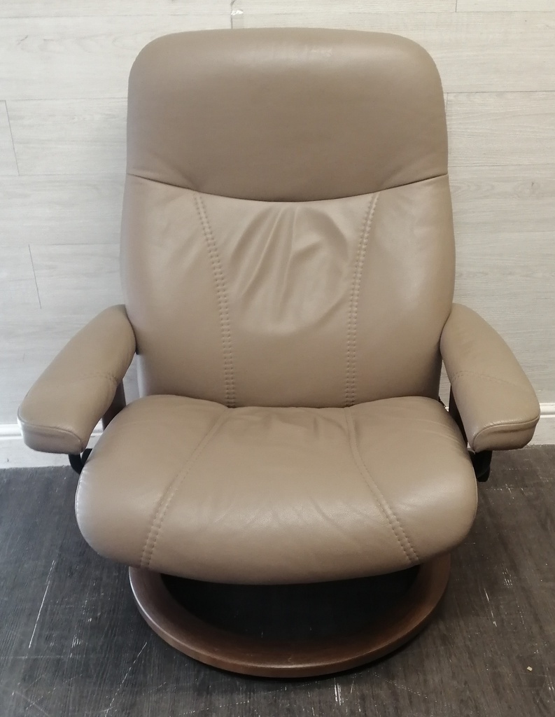 STRESSLESS Leather Recliner Chair with wide seat
