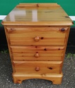 DUCAL Pine Three Drawer Bedside Chest