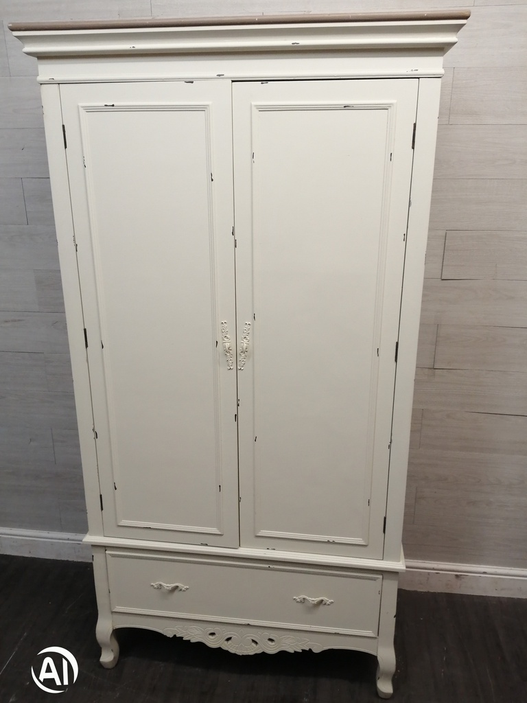 WHITE FRENCH STYLE NEAT DOUBLE WARDROBE