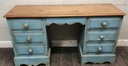 Solid Pine Painted Seven  Drawer Dressing Table / Desk