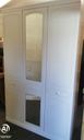 Triple White Wardrobe With Mirror