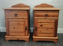 PAIR OF PINE BEDSIDE UNITS