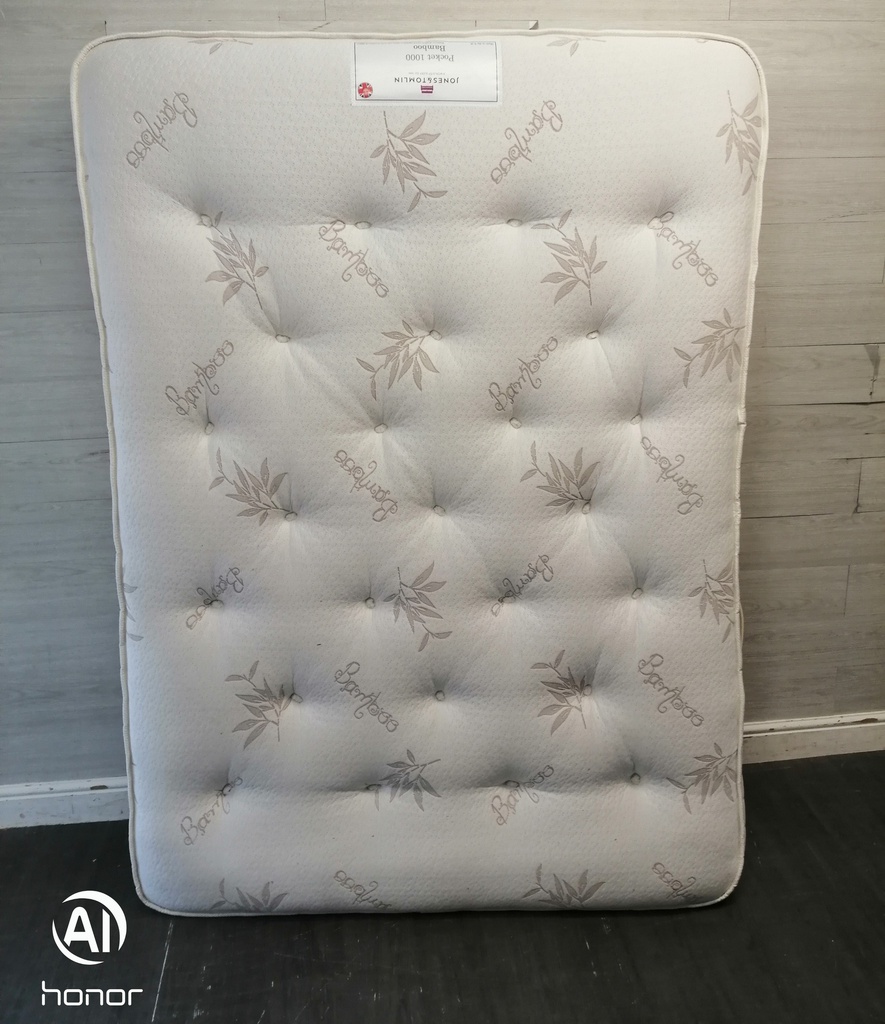 4ft 6" Jones &amp; Tomlin ‘Pocket 1000 Bamboo’ Mattress