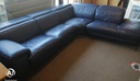 STUNNING LARGE LEATHER CORNER SOFA WITH RECLINER