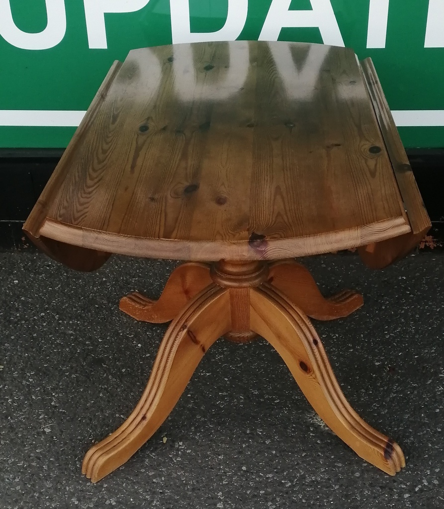 Neat Solid Pine Drop Leaf Table