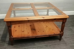 [HF17042] DUCAL PINE SQUARE COFFEE TABLE