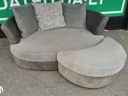 [HF17572] Large Grey Cuddle Chair / Sofa